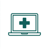 Telehealth laptop icon